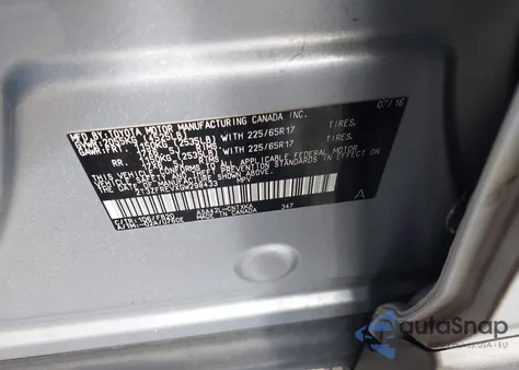 2016 Toyota Rav4 Le from USA, damaged, VIN 2T3ZFREVXGW298433